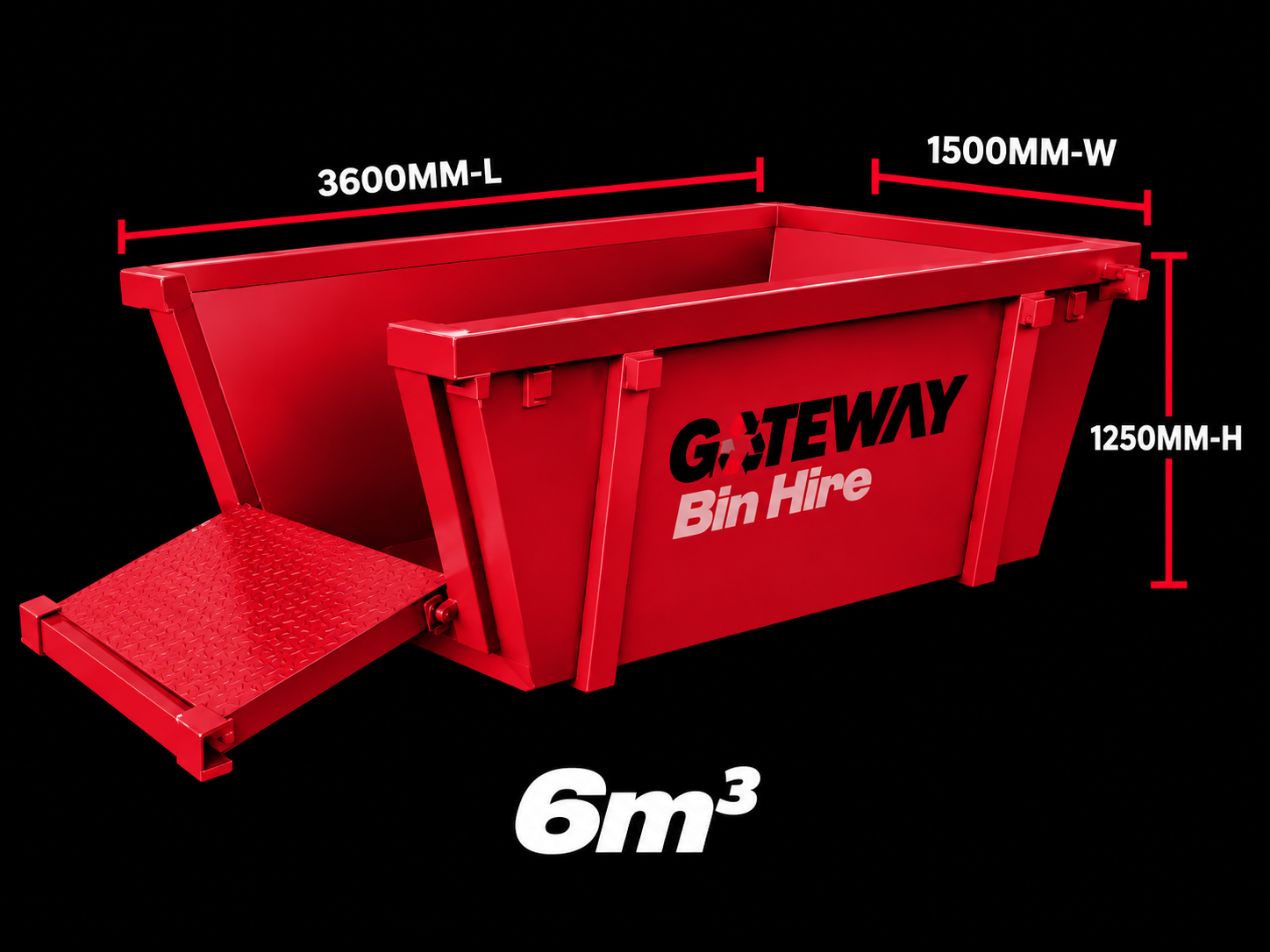 6m³ Gateway Bin Hire skip bin